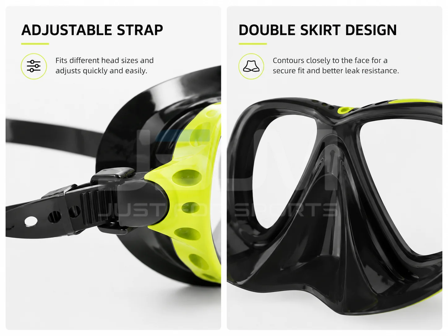 Máscara de Buceo JSJM Antivaho – Vidrio Templado y Visión Amplia - imagen 4