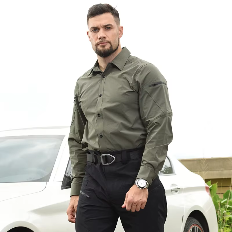 Camiseta táctica manga larga hombre – Secado rápido con cremallera - imagen 5