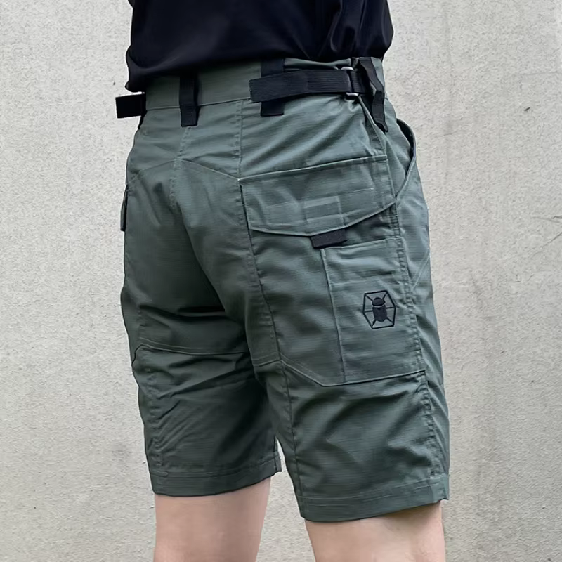 Pantalón corto táctico ripstop con bolsillos para airsoft