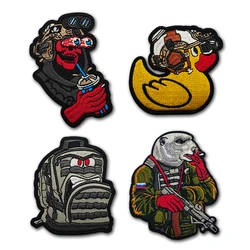 Parche morale oso pato – Insignia bordada táctica para mochila