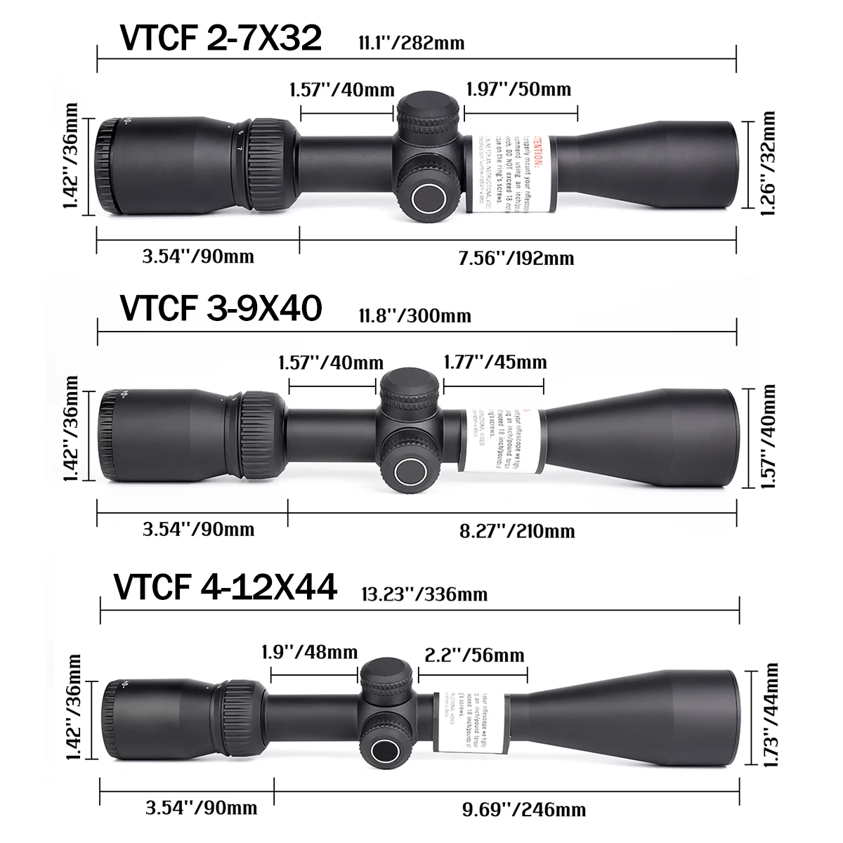 Optics VTCF mira telescópica BDC MOA Dead-Hold para caza y táctica - imagen 5
