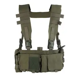 UW Chaleco táctico airsoft con cargadores, soporte radio y EDC médico