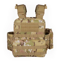 Chaleco táctico resistente con bolsa trasera para accesorios