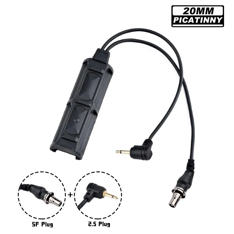 Imagen del interruptor en uso con una linterna de caza