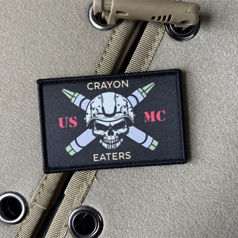 Parche táctico militar con gancho y bucle para brazalete estampado