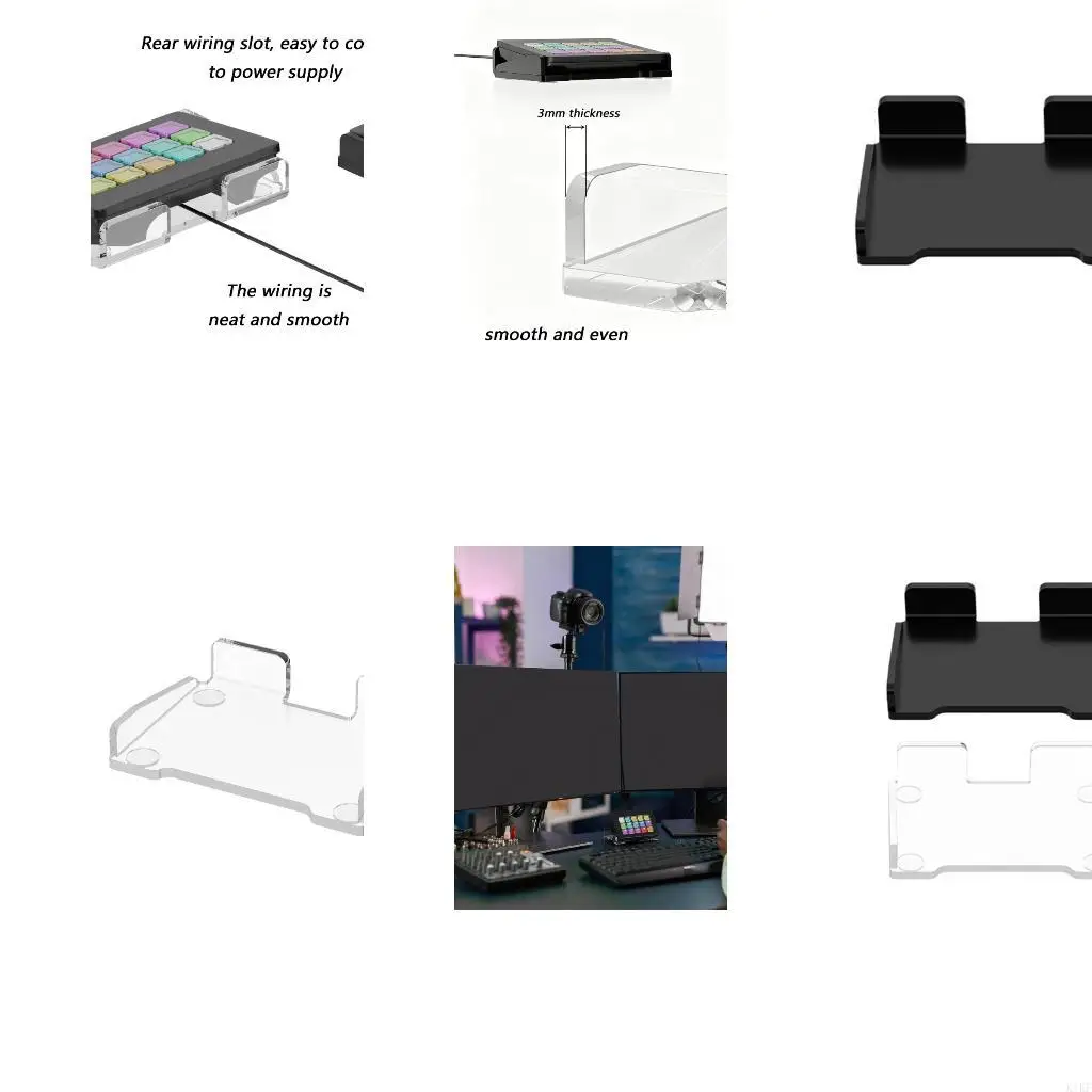 Soporte Stream Deck 2 acrílico con base antideslizante para escritorio - imagen 2