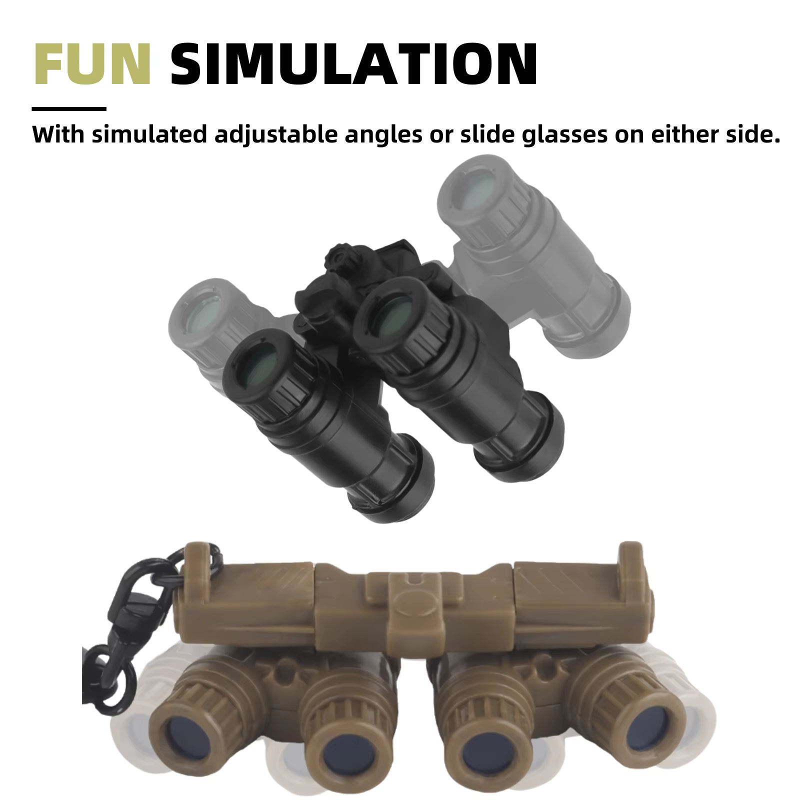 Llavero NVG visión nocturna mini binocular cuatro ojos para caza