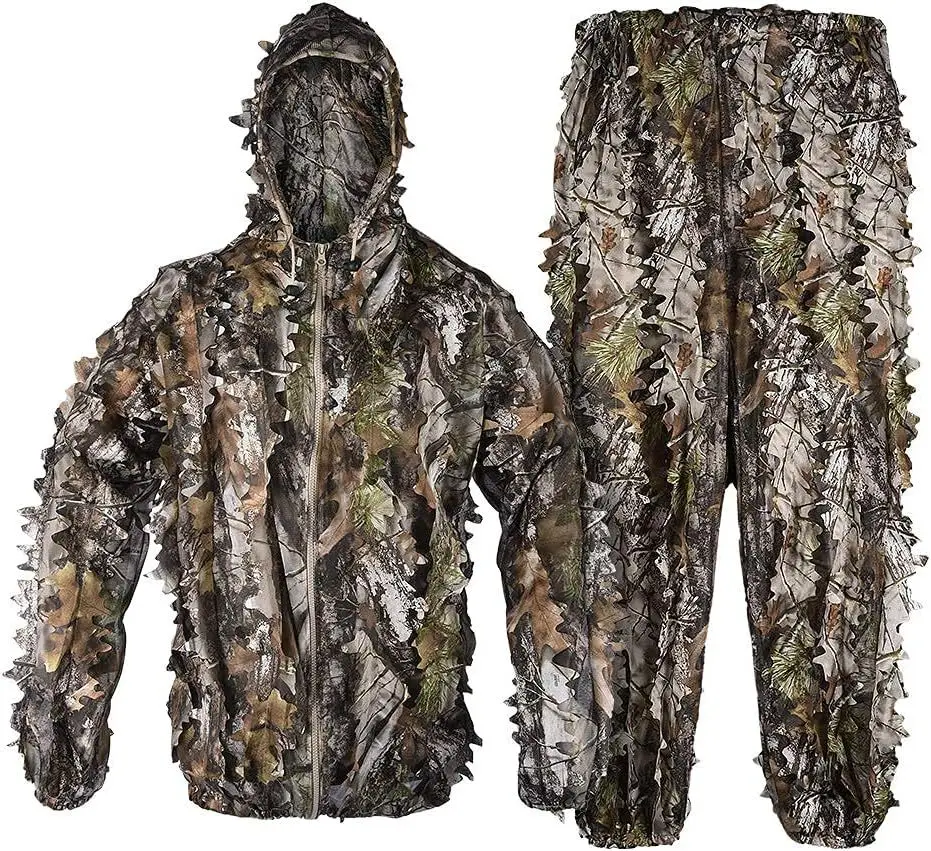 Traje Ghillie 3D corte árbol camuflaje biónico para caza y observación - imagen 2