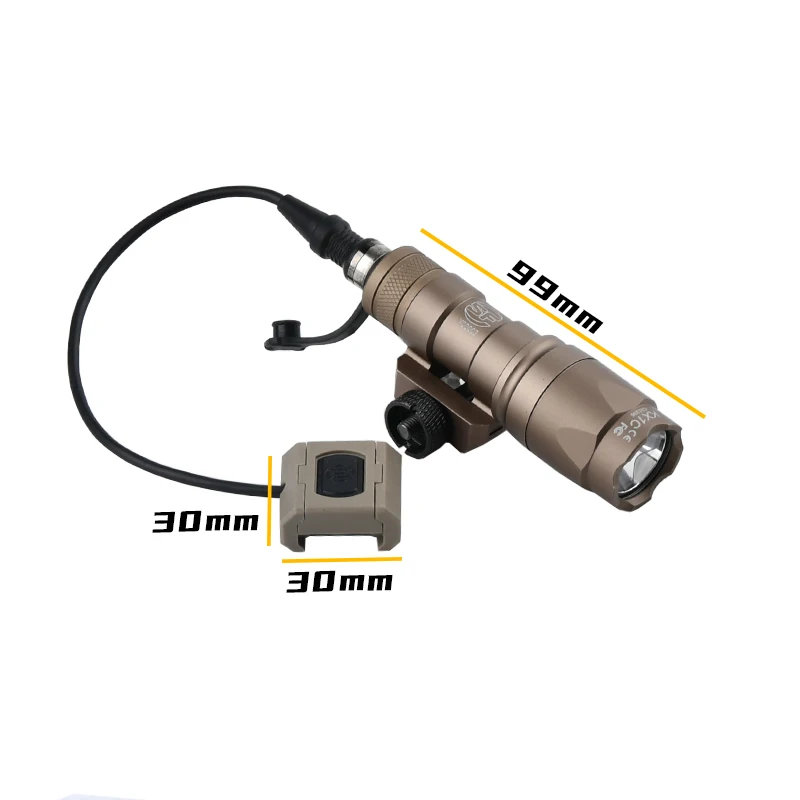 Linterna táctica en riel de 20 mm