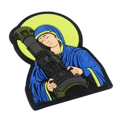 Parche bordado Virgen María – Insignia religiosa para equipamiento