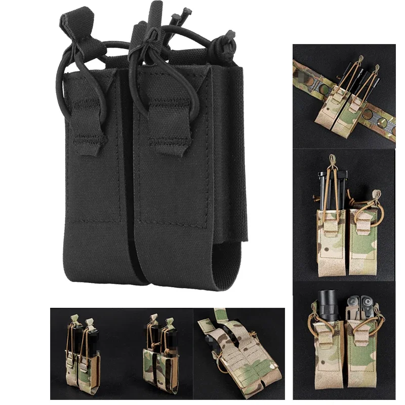 Portacargador doble MOLLE 9mm – funda táctica para chaleco - imagen 4