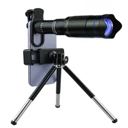 Telescopio monocular con aumento, teleobjetivo y trípode para camping
