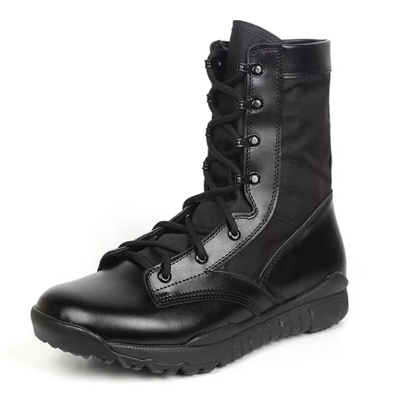 Botas tácticas cuero hombre – Combate y desierto para invierno - imagen 2