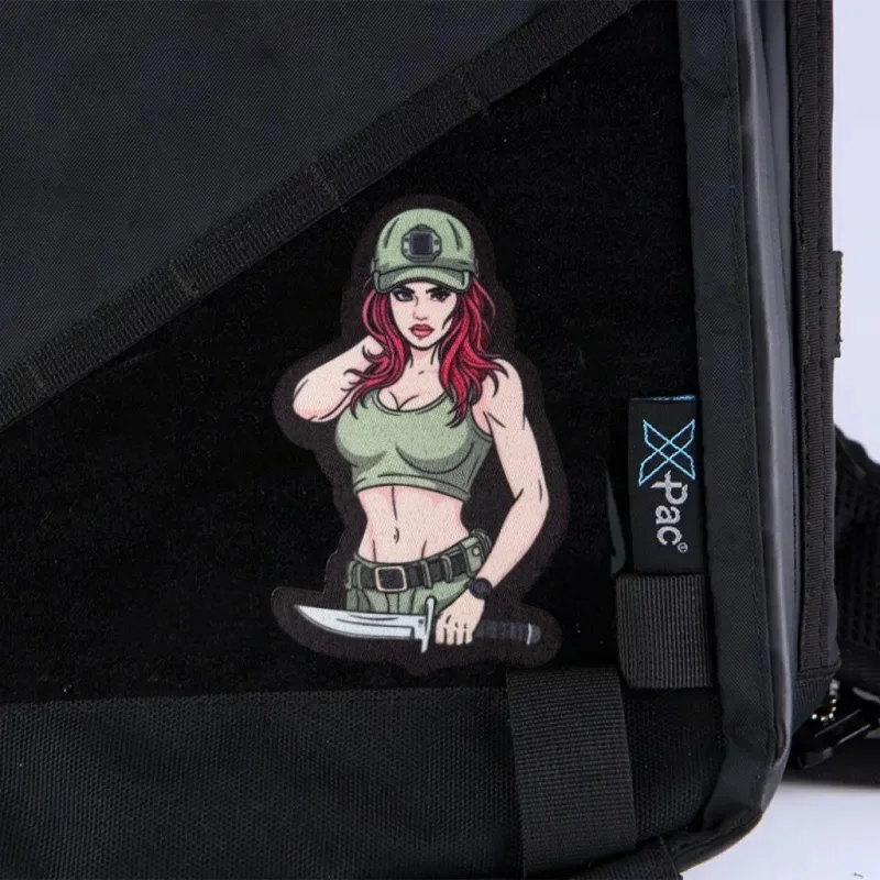 Parche táctico morale girl pelirroja con Velcro - imagen 5