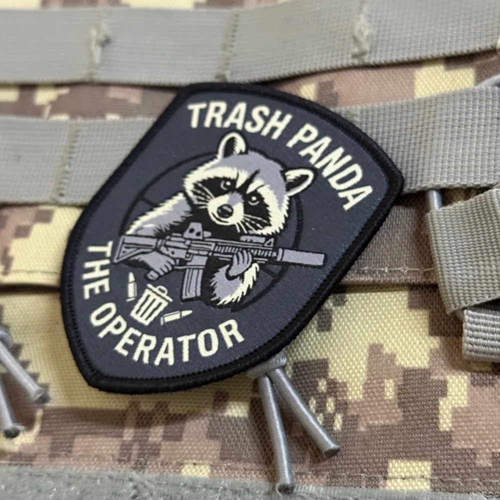 Parche táctico bordado PANDA OPERATOR – Moral militar para equipo MOLLE - imagen 4