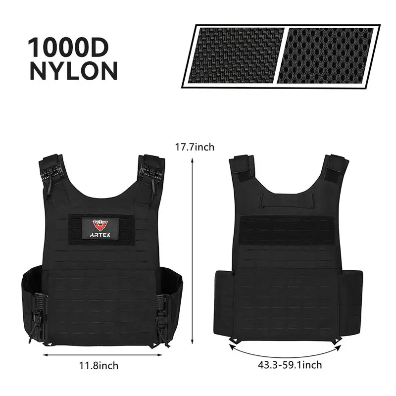 Artex Tactical Chaleco Lastrado Ajustable para Entrenamiento