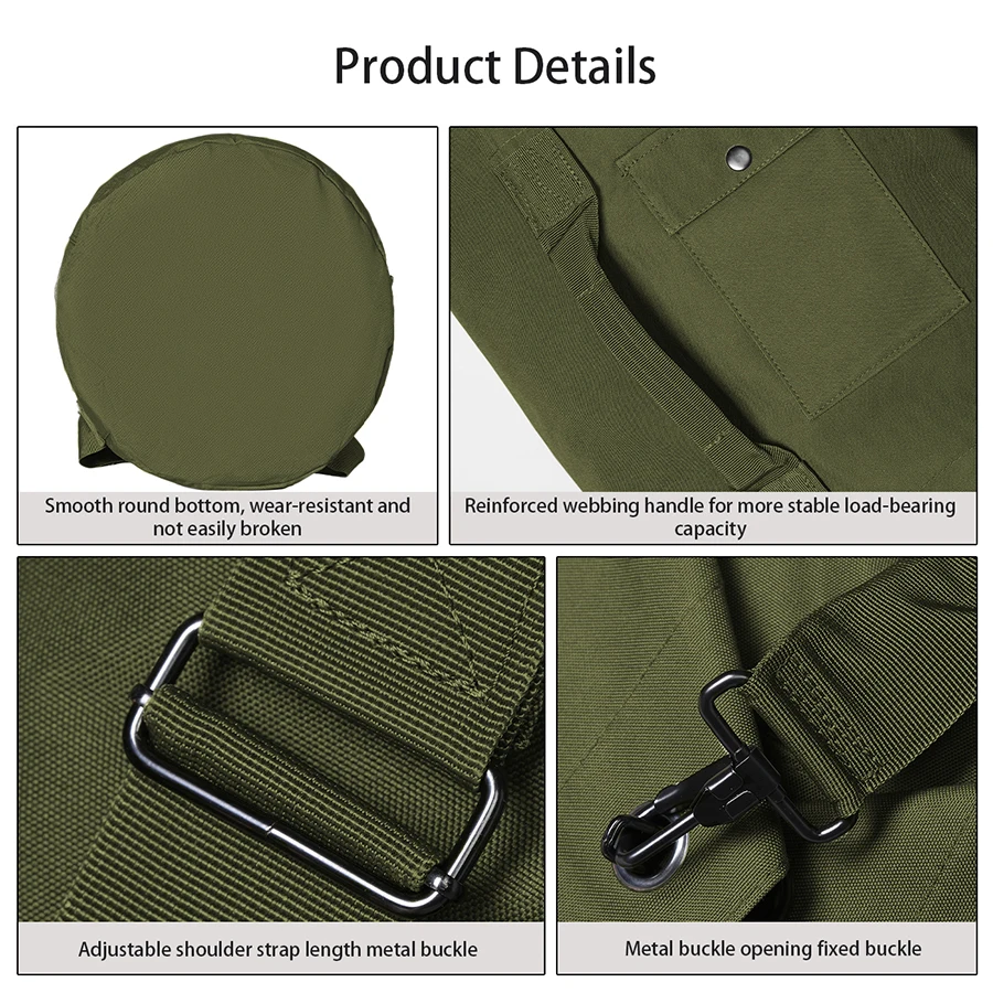 Mochila táctica cilíndrica YAKEDA minimalista con correas ajustables - imagen 2