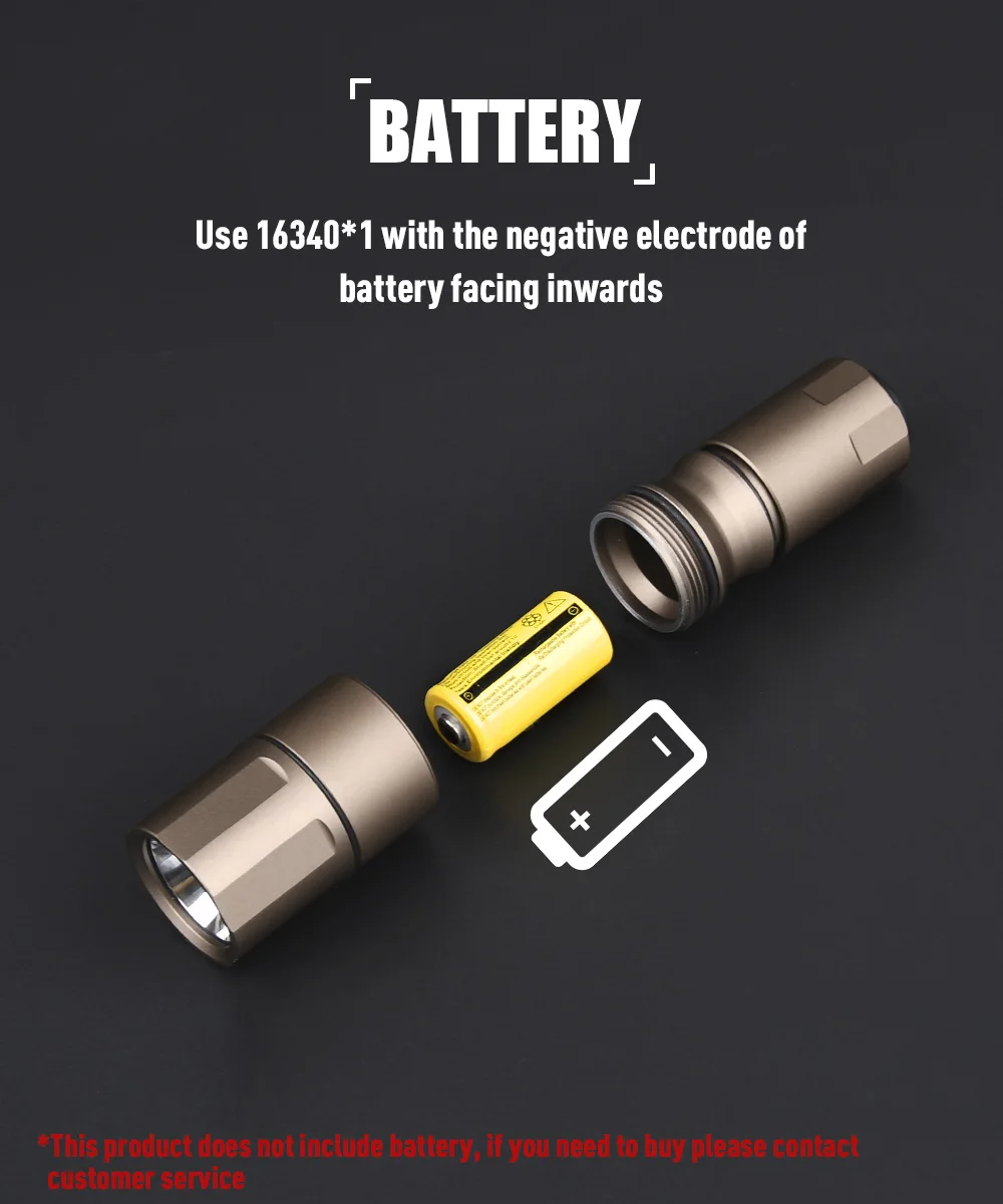 Comparativa de tamaños con una batería 18650