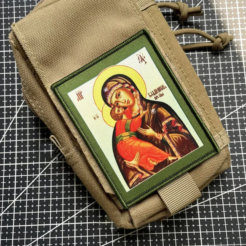 Parche termoadhesivo Virgen María ortodoxo Vladimir chaleco táctico - imagen 3