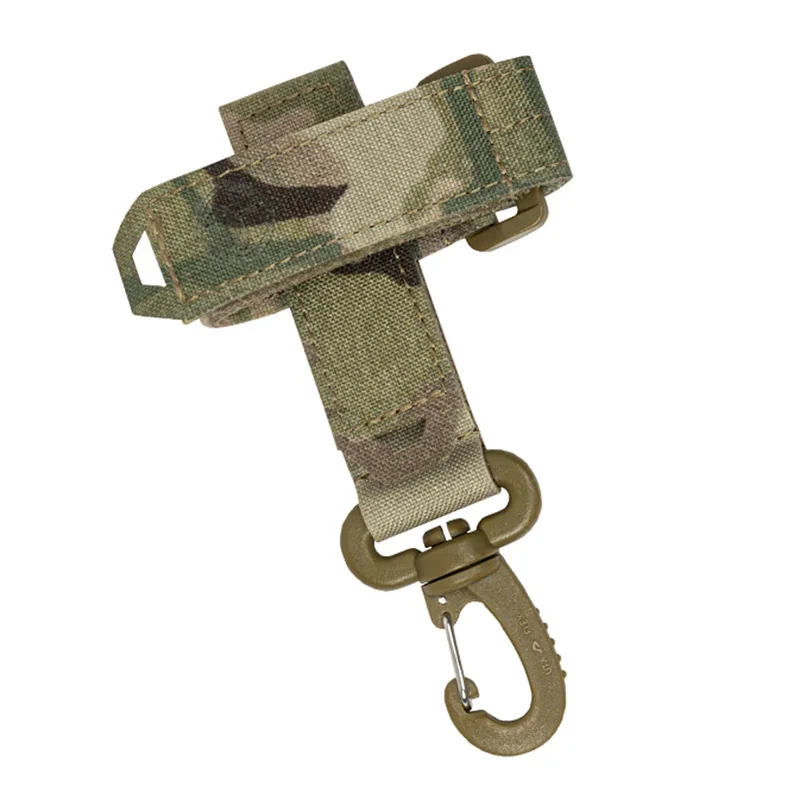 Gancho MOLLE multiusos táctico para mosquetón, guantes y llaves