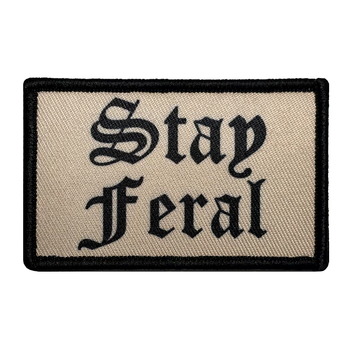 Parche táctico Stay Feral con velcro 5x7 cm