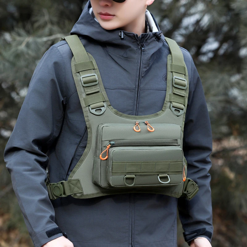 Bolsa táctica de pecho unisex: correr, ciclismo, camping, moto - imagen 3