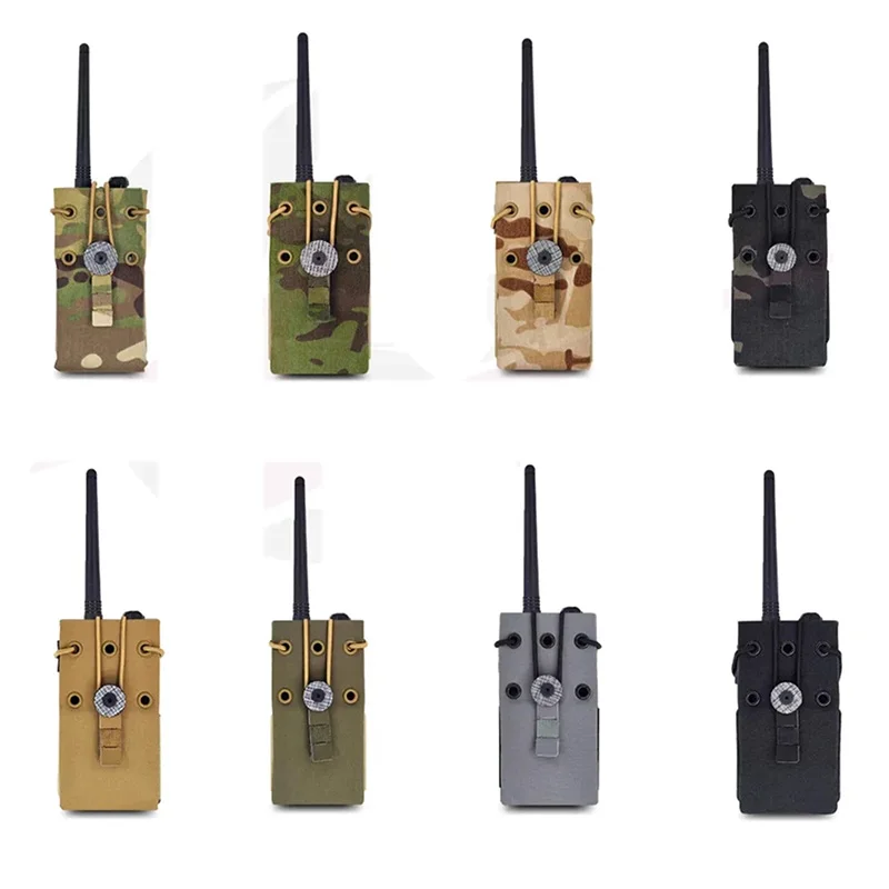 Funda táctica MOLLE para walkie talkie lateral con bolsillo - imagen 2