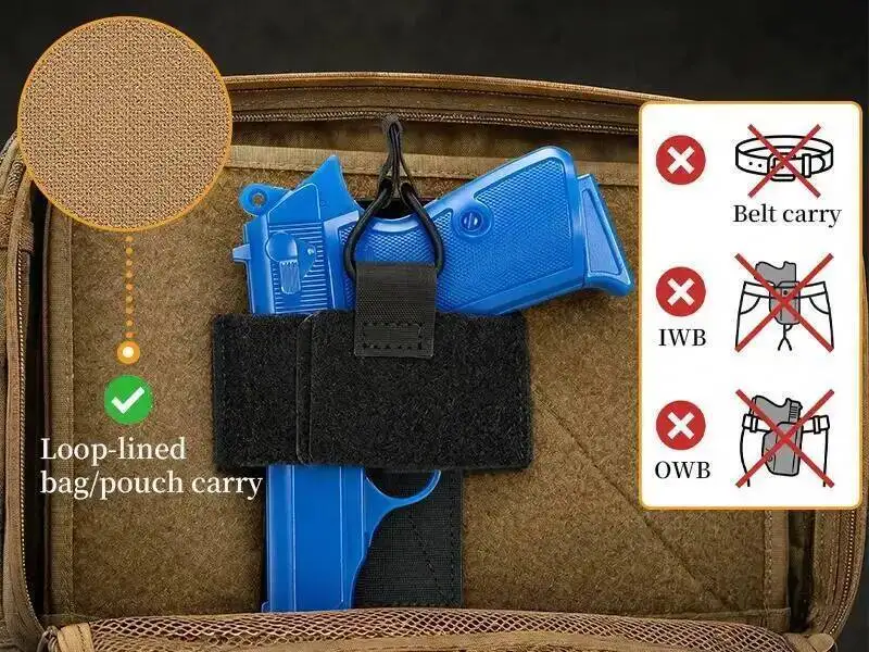 Diseñado para transporte fuera del cuerpo, no para cinturón