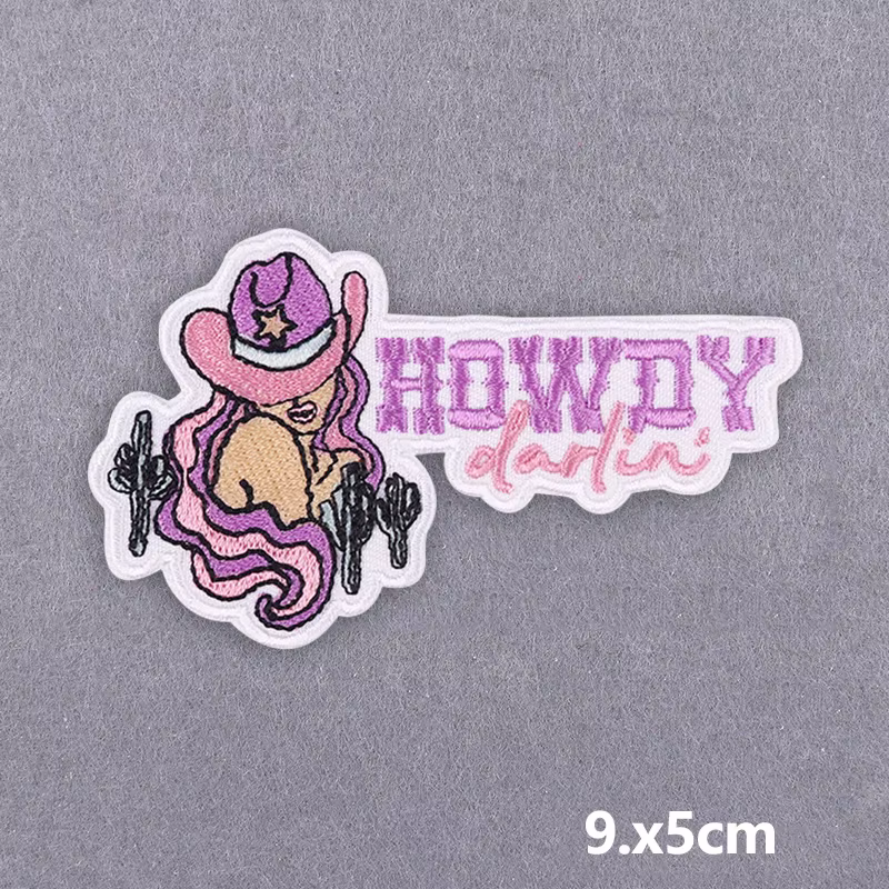 Parche termoadhesivo bordado western caballo para ropa y sombrero - imagen 4