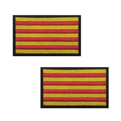 Parche bordado bandera de Cataluña con gancho y bucle para brazalete