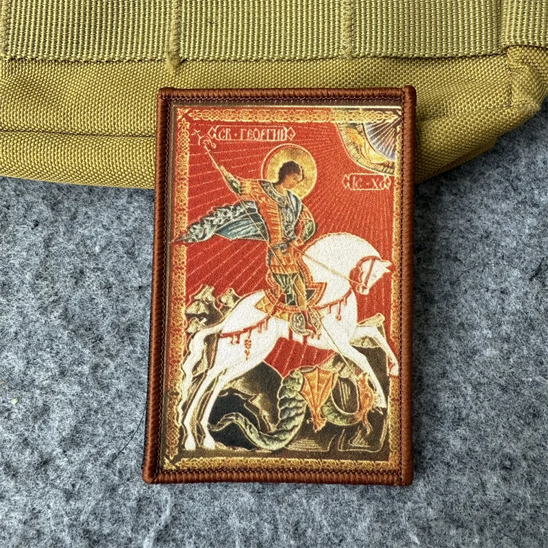 Parche táctico St. George con gancho y bucle para mochila - imagen 3
