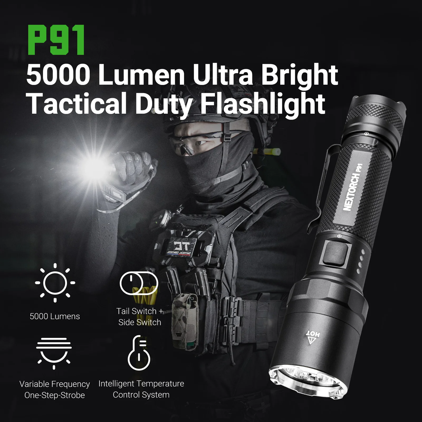 Uso de la Nextorch P91 en terreno de exterior