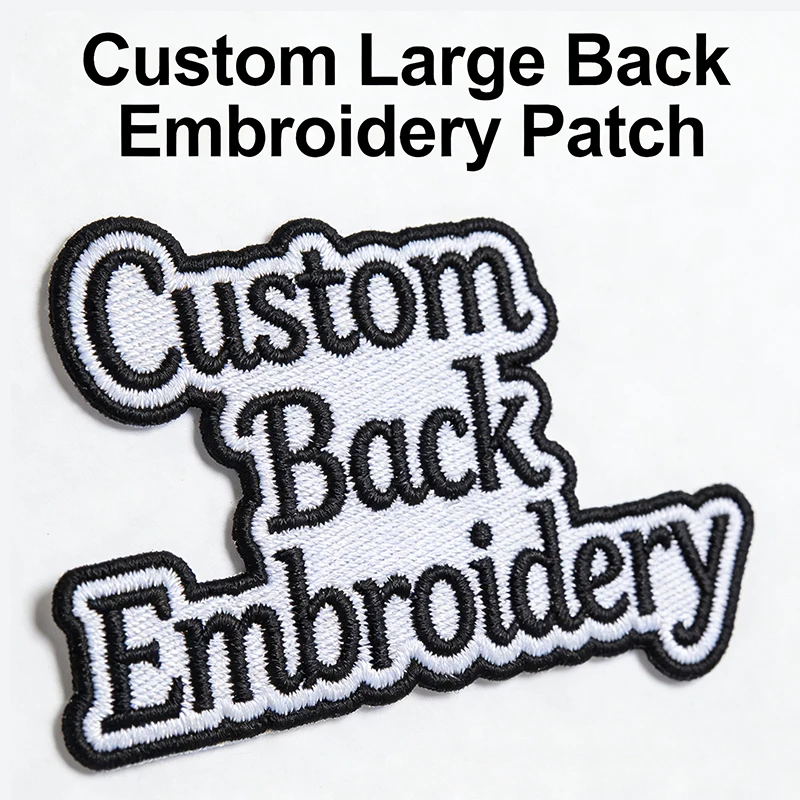 Parche bordado logotipo grande personalizado termoadhesivo para coser - imagen 5