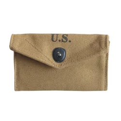 M1942 Bolsa de primeros auxilios lona, gancho metálico táctica vintage