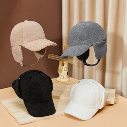 Gorra polar invierno con orejeras estilo béisbol táctica