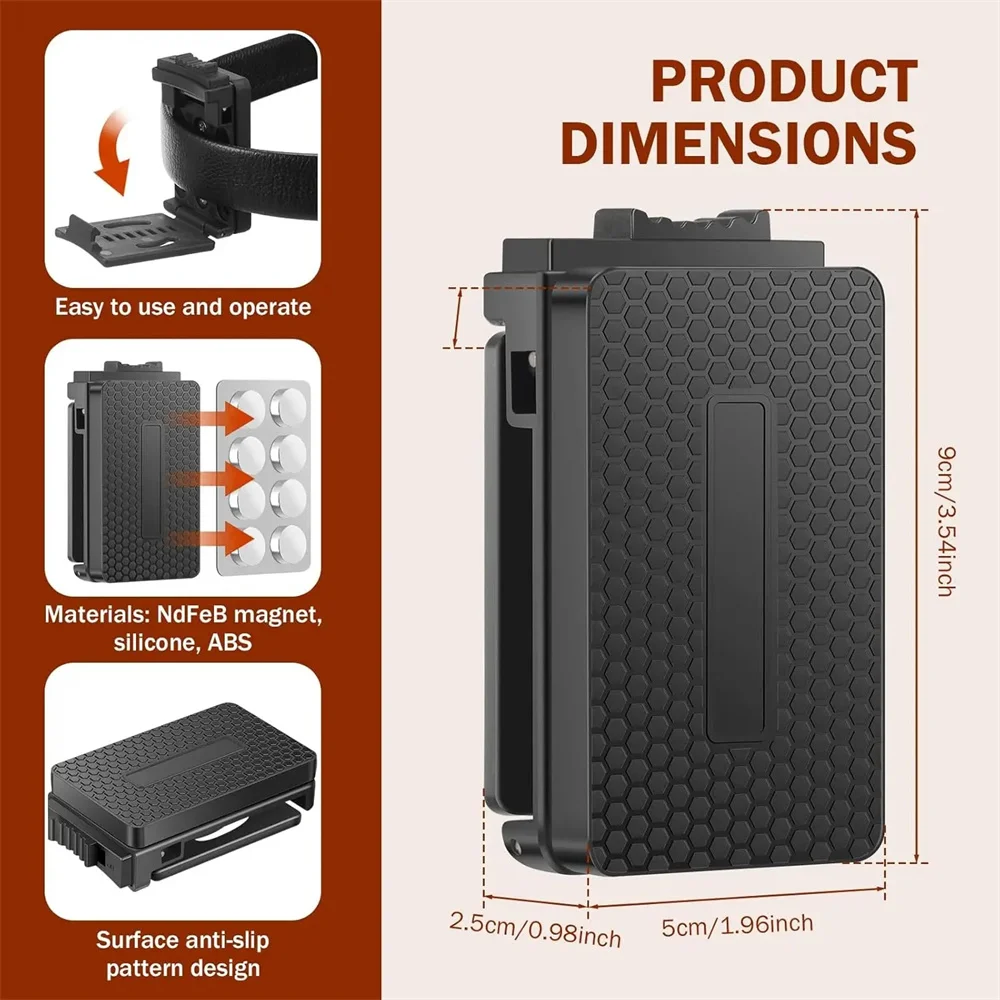 Vista de la funda magnética y soporte