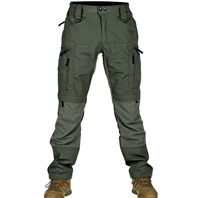 Pantalón táctico cargo impermeable multibolsillos para senderismo - imagen 2