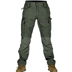 Pantalón táctico cargo impermeable multibolsillos para senderismo