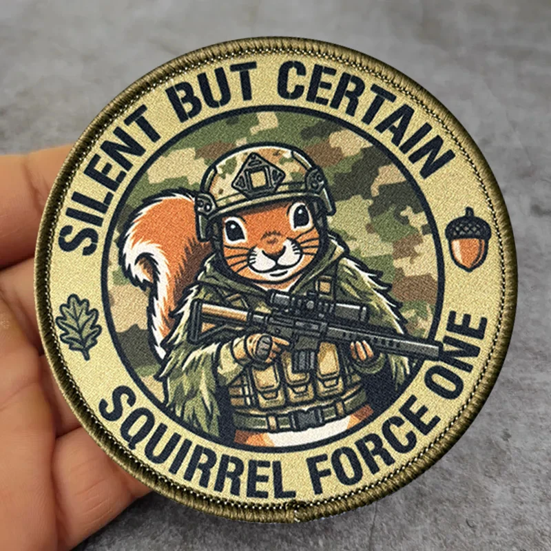 Squirrel Force One parche táctico bordado con velcro seguro