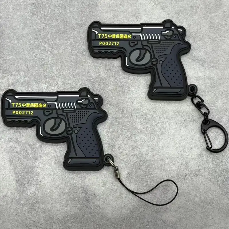 Llavero EDC TT-75 en forma de pistola, parche brazo gancho y bucle