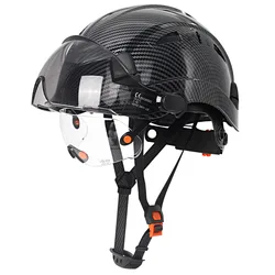Casco de seguridad con visera integrada y suspensión multipunto