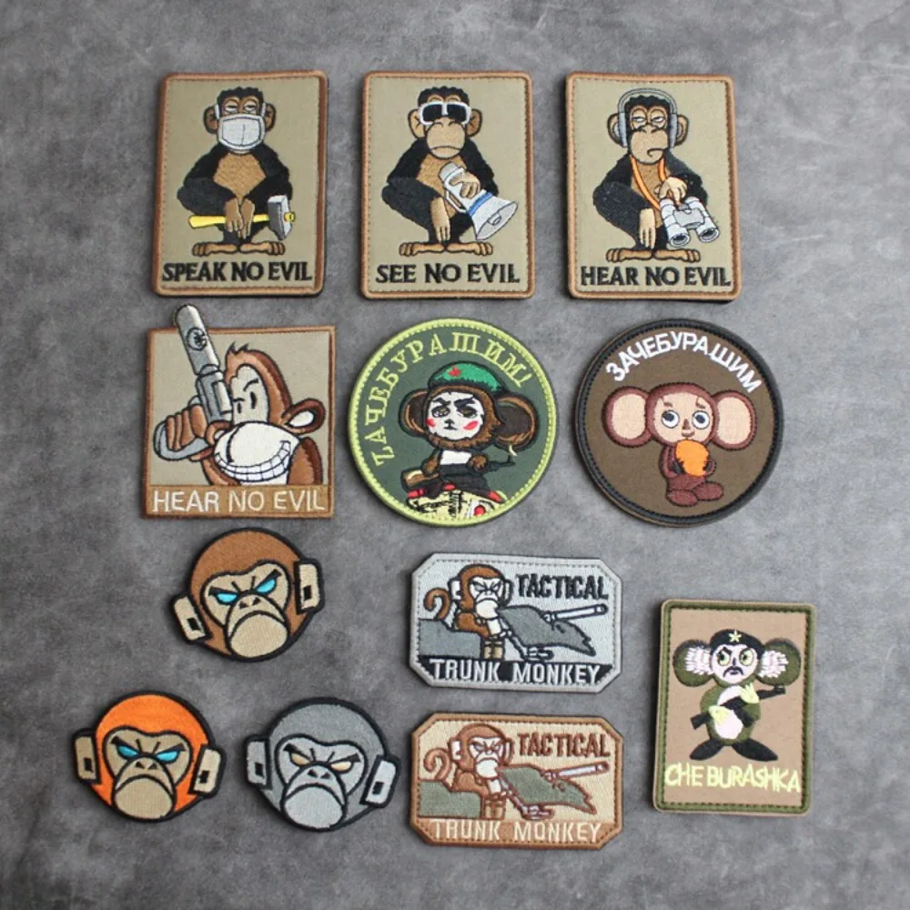 Parche táctico bordado mono soldado – Velcro gancho y bucle - imagen 4