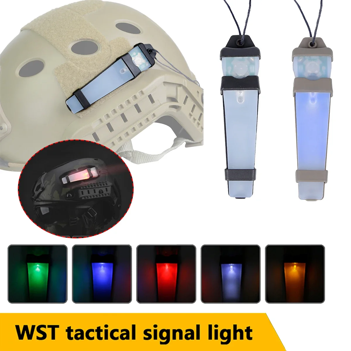 Casco táctico impermeable con luz IR estroboscópica, señal y destello - imagen 5
