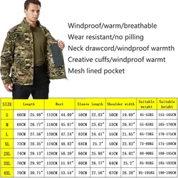 Chaqueta táctica forro polar camuflaje woodland hombre