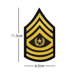Insignia militar bordada para chaqueta de vuelo con Velcro - Rango