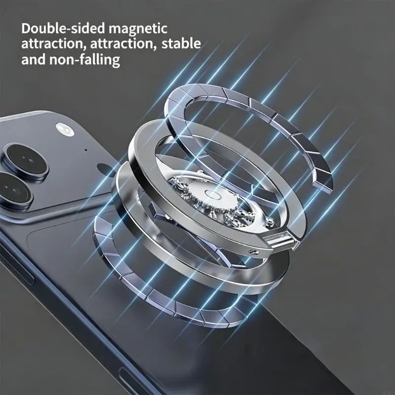 Soporte teléfono magnético plegable con base metálica giratoria - imagen 5