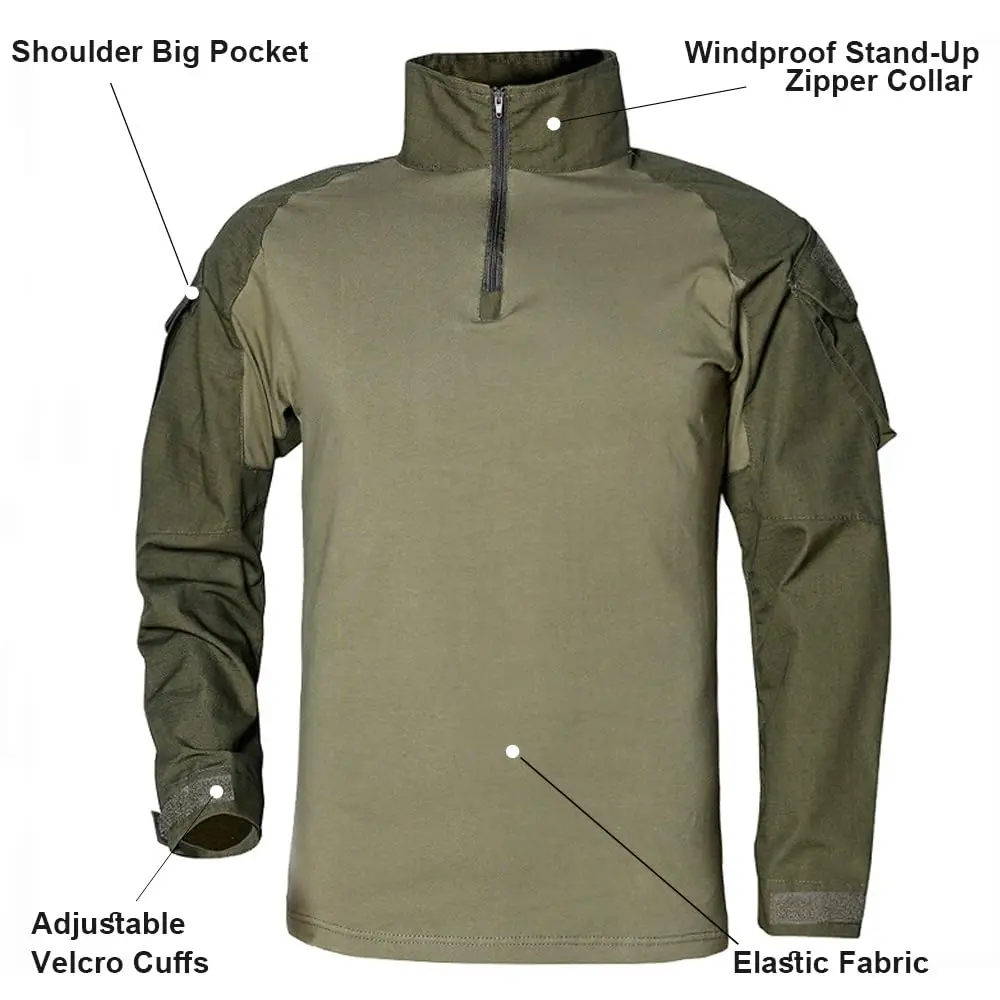 Uniforme táctico camuflaje ripstop multicolor con gorra y guantes - imagen 2