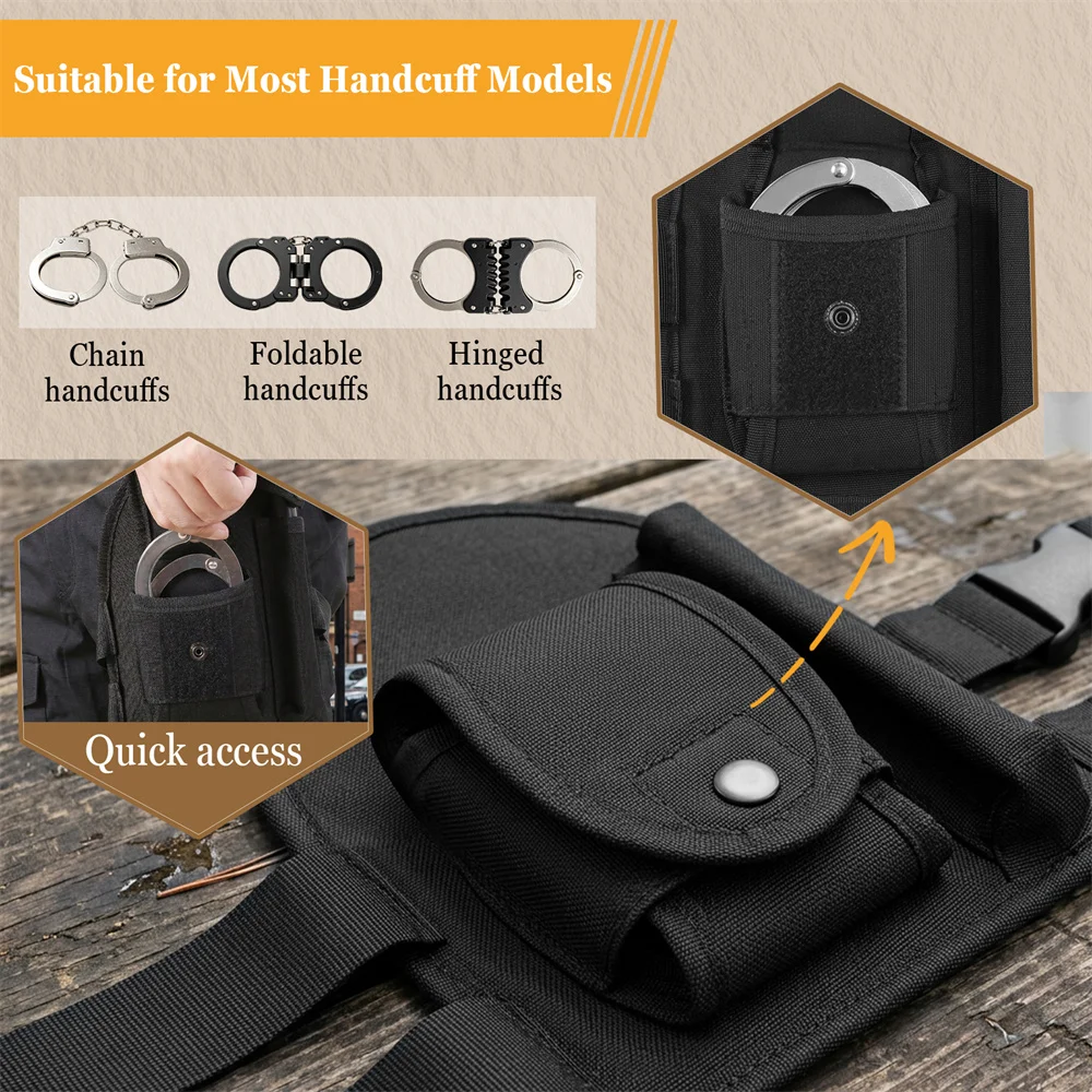 Funda táctica de pierna extracción rápida para bastón y cadenas