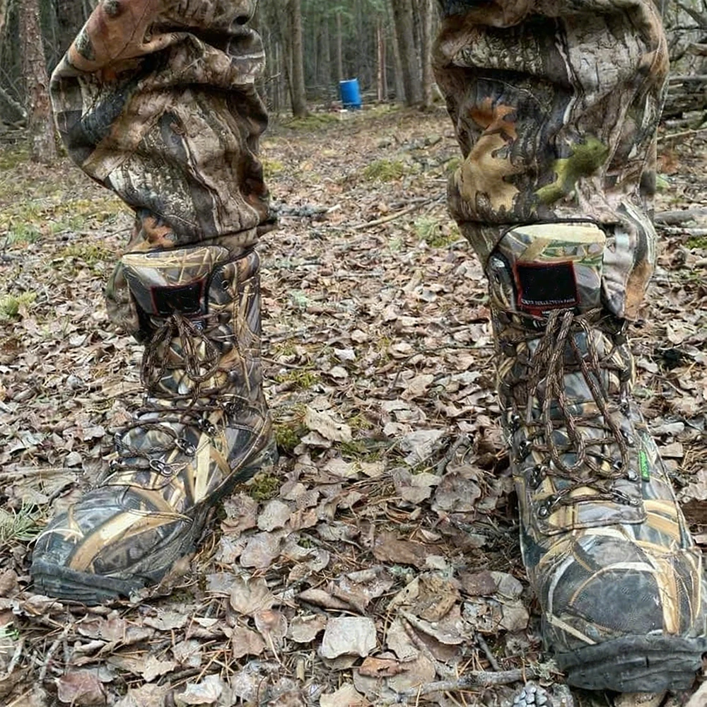 Botas tácticas caza impermeables camuflaje antideslizantes caña media - imagen 3