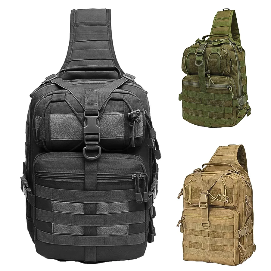 Bolso de pecho táctico camuflaje impermeable Oxford, cruzado - imagen 3